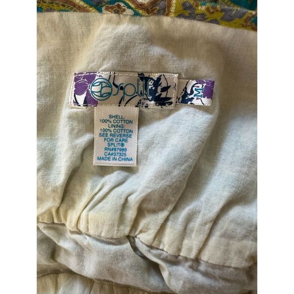 Split Juniors Halter Top BOHO Paisley and Crochet Midi Dress, Size M - Picture 2 of 3